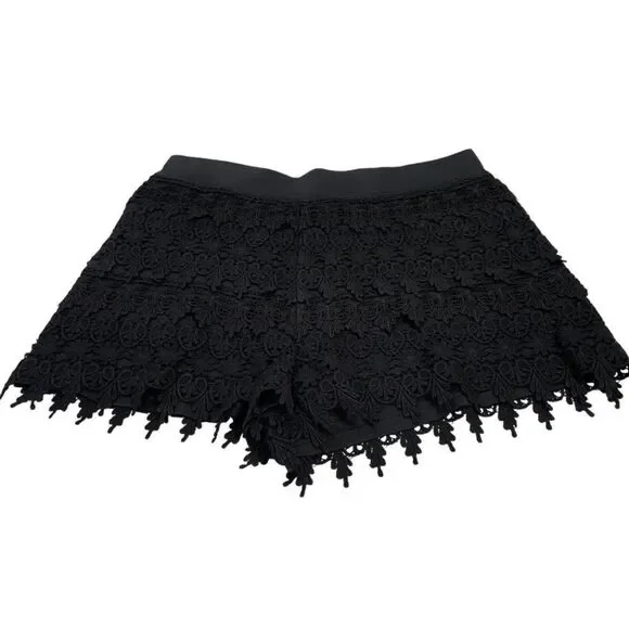 Express Small Black Lace/Crochet Shorts - Picture 8 of 8